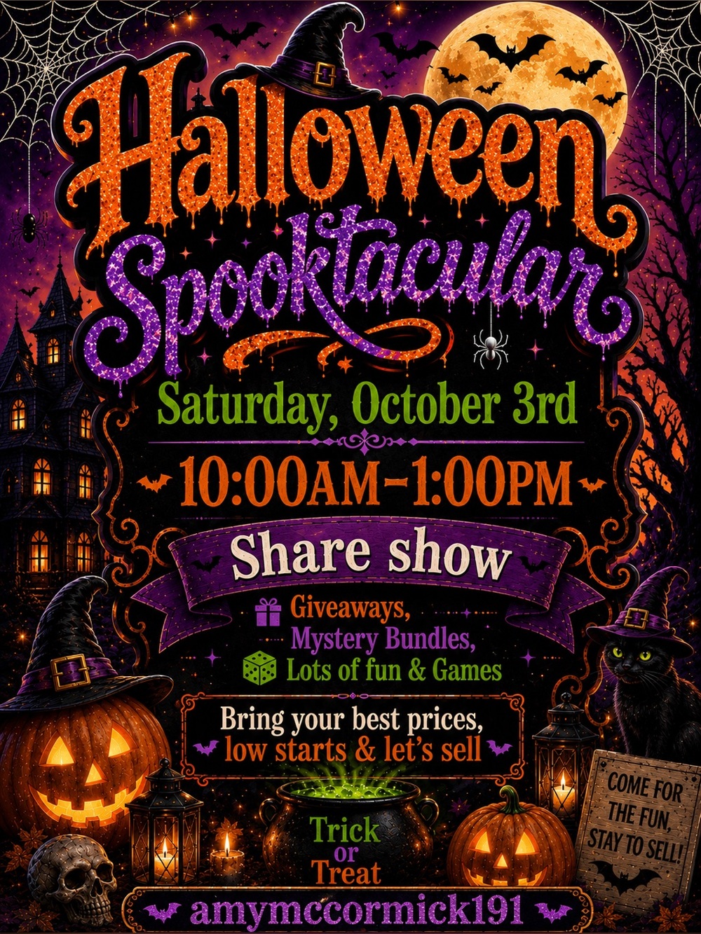Halloween Spooktacular Share show event- Sat, Oct 3rd 10AM